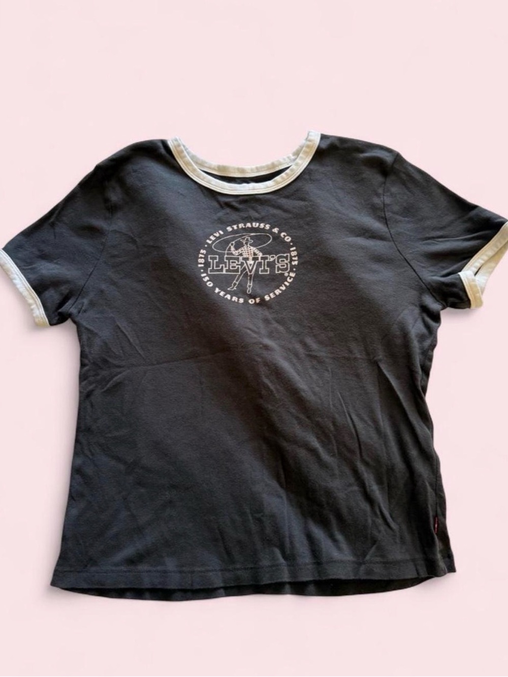 Levi's Black Ringer Baby Tee 100% Cotton
